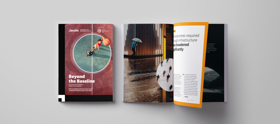 Magazine style mock up of Beyond the Baseline paper