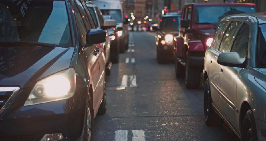 Traffic jam stock image