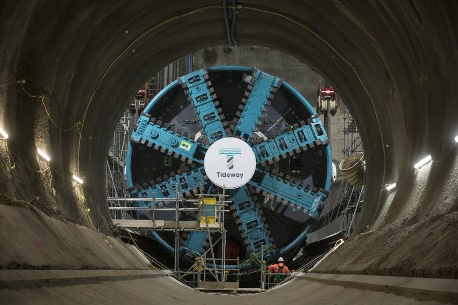 Tunnel Boring Machine at Carnwath Road, Fulham
