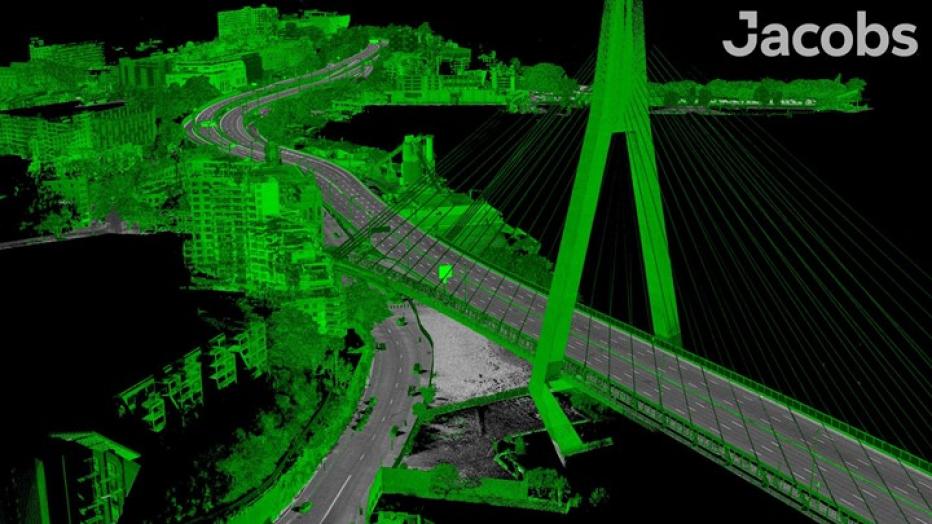 3D point cloud data from one of our Mobile Laser Scanning projects