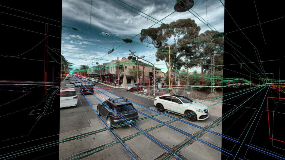 3D survey data overlayed with captured street imagery