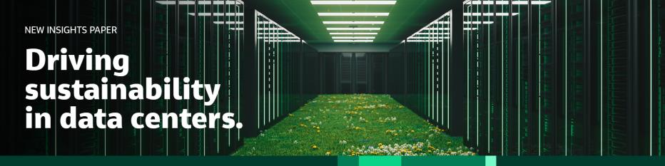 Driving sustainability in data centers banner