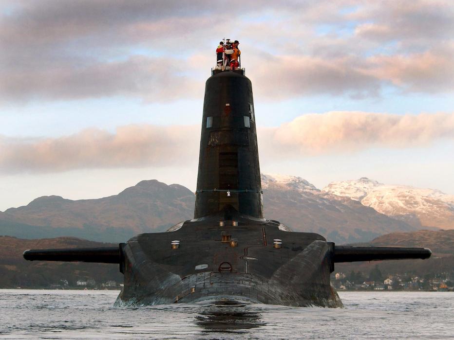 HMS astute at Faslane, courtesy of Ministry of Defence