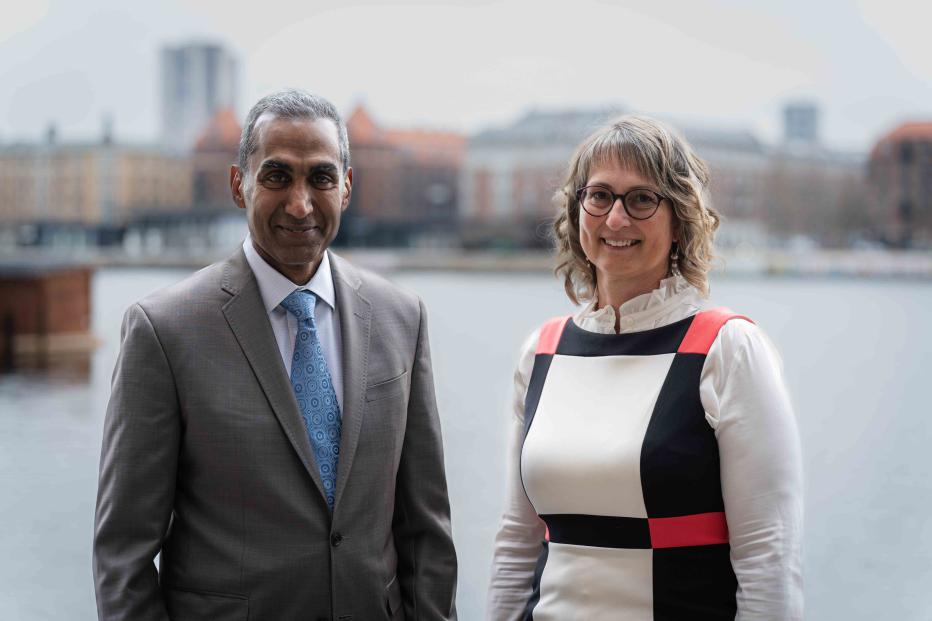 Jacobs Chief Executive Officer Bob Pragada and Jacobs Director of Life Sciences Operations, Denmark Lene Bjerregaard