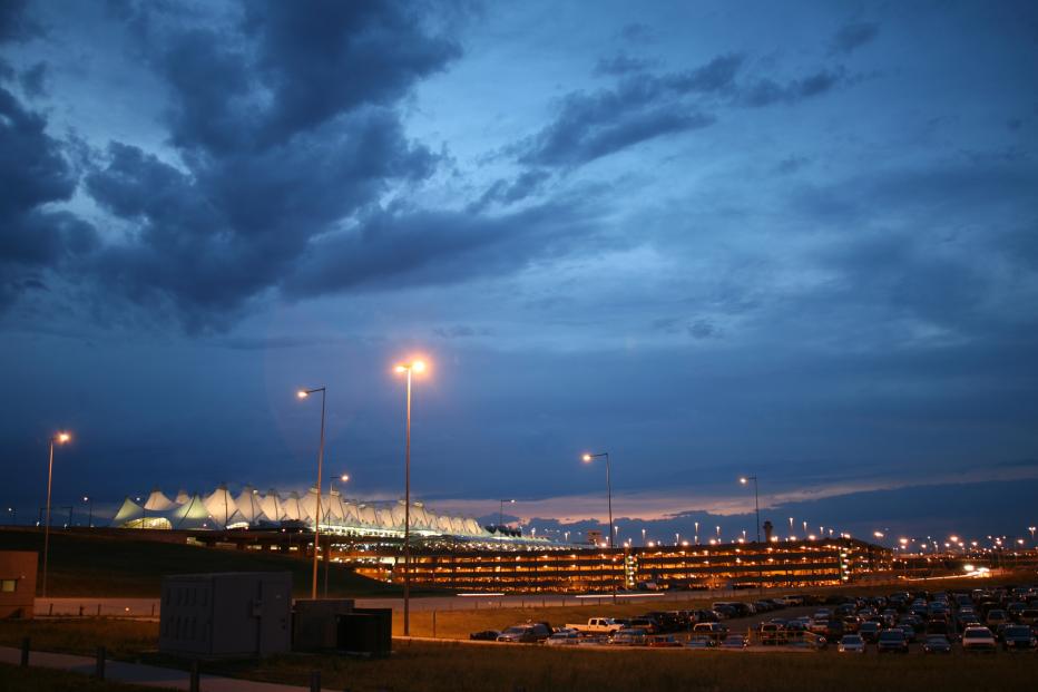 Denver Airport in late evening