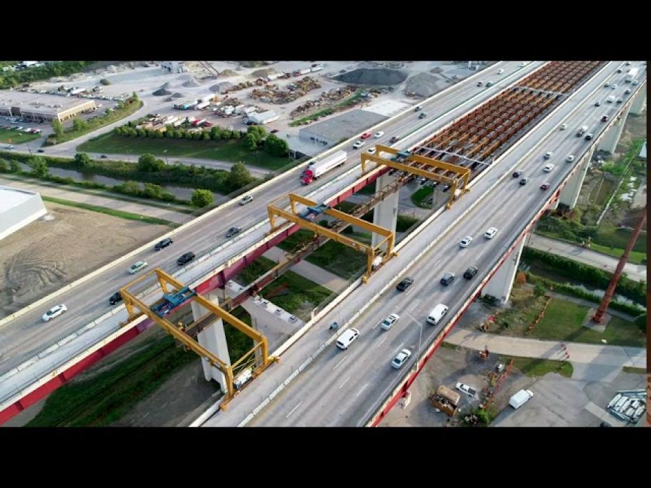 I-480 Valley View Bridge: Gantry Cranes Help Build High-Flying Addition to Busy Ohio Freeway