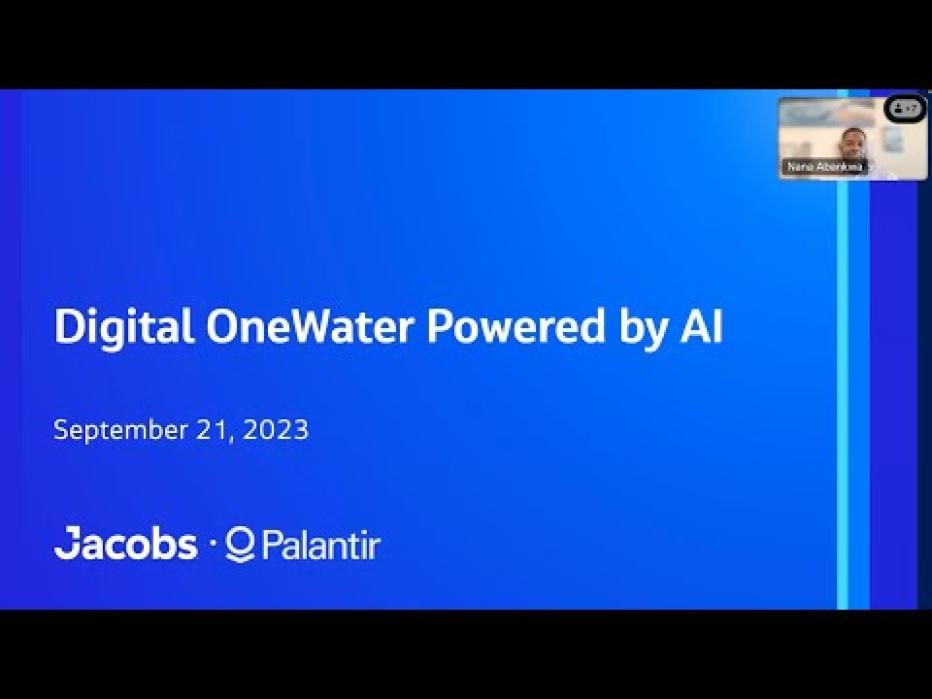 Palantir and Jacobs Present: Digital OneWater Powered by AI