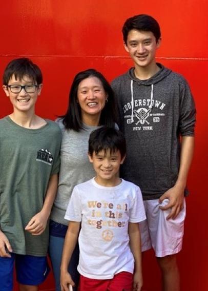Julie Chang and family