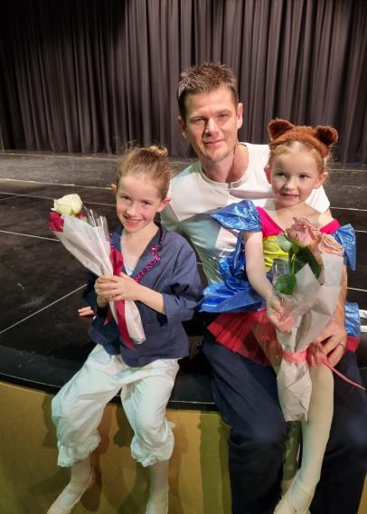 Sophie, Vivienne and a proud Dad, Sam Griffiths