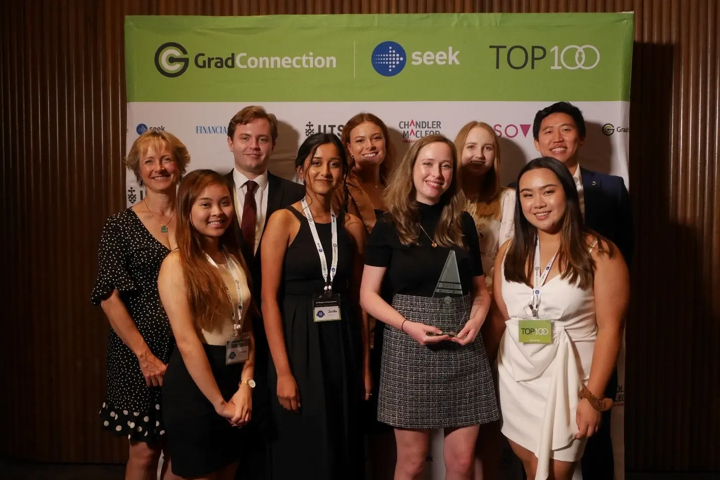 Image of team winning prestigious Most Popular Engineering & Resources Employer Award