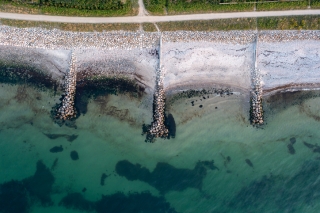 aerial of coastline