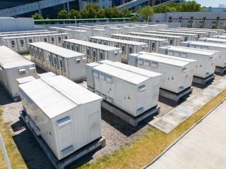 Aerial view of energy storage power station
