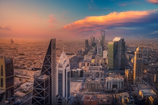 Kingdom of Saudi Arabia Landscape at night