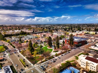 aerial town center