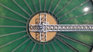 Aerial view of Water Treatment tank