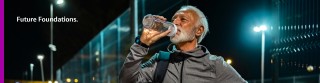 Man drinking a water bottle